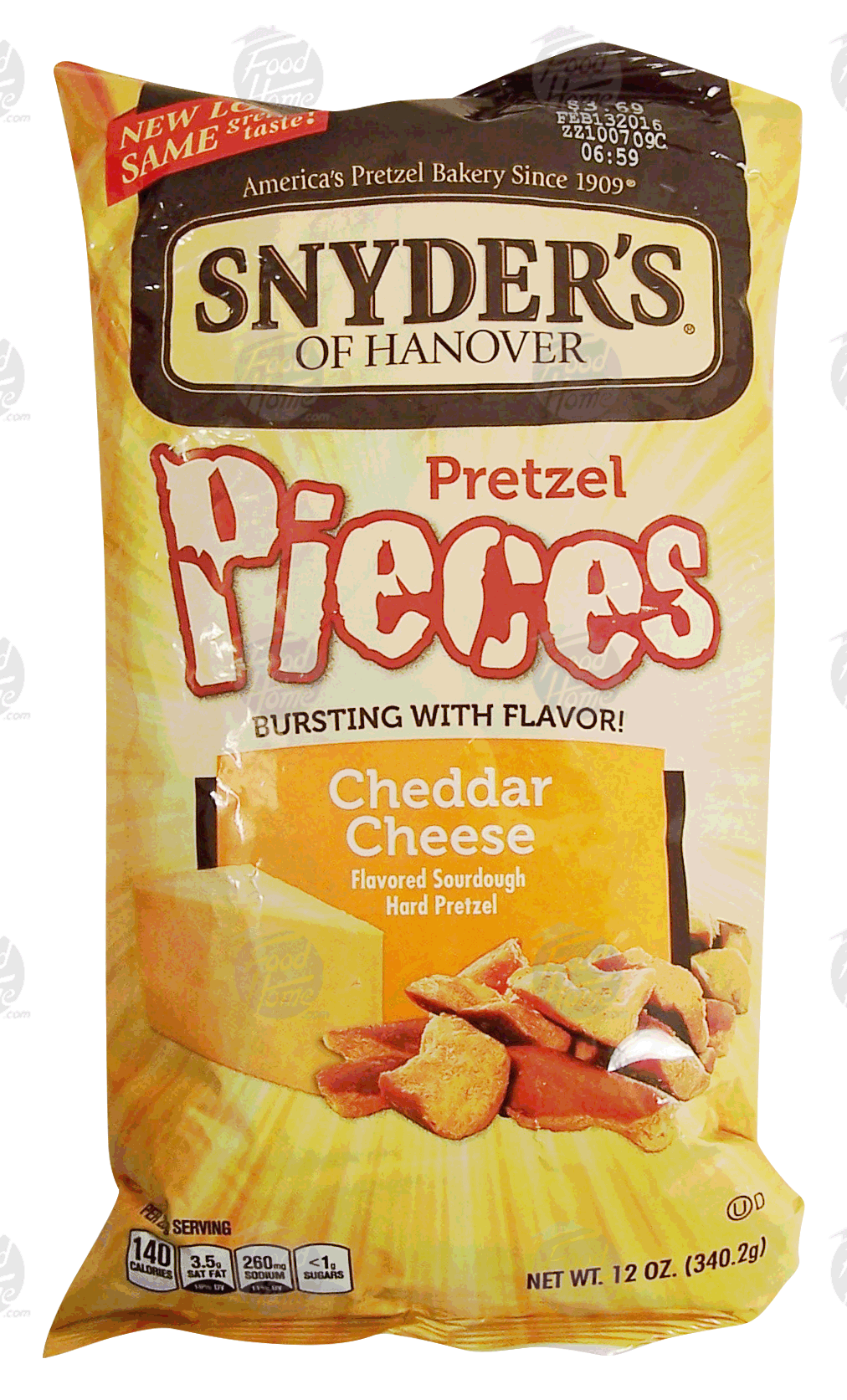 Snyder's Of Hanover  cheddar cheese pretzel pieces of sourdough hard pretzels Full-Size Picture